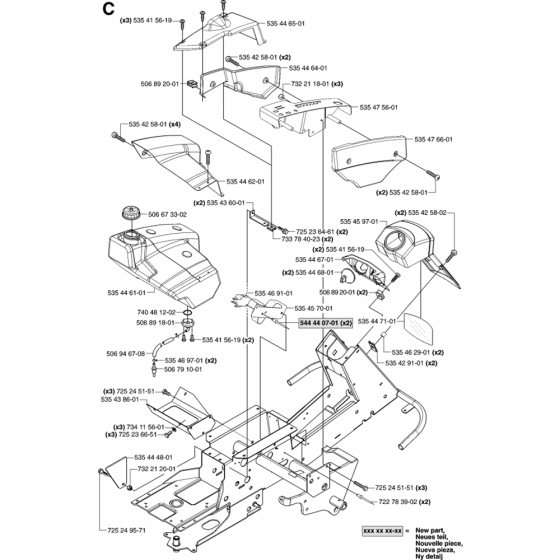 Cover Assembly-2 for Husqvarna PR18 Riders