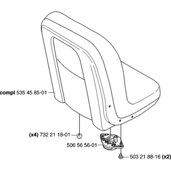 Seat Assembly for Husqvarna PR18 AWD Riders