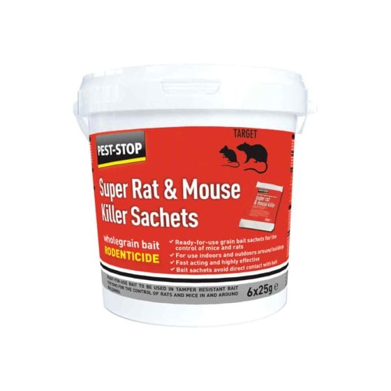 Super Rat & Mouse Killer Sachets (Tub of 6)