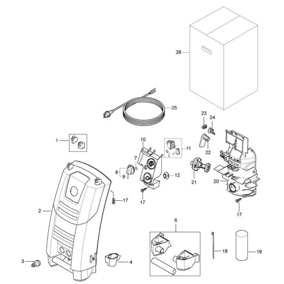 Front Assembly for Nilfisk PREMIUM 200-15 GARDEN Pressure Washer