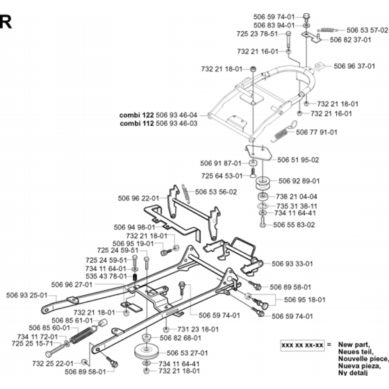 Frame Assembly-2 for Husqvarna PROFLEX 18 Riders