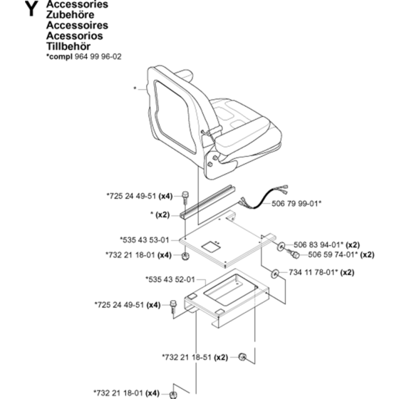 Accessories-2 for Husqvarna PROFLEX 18 Riders