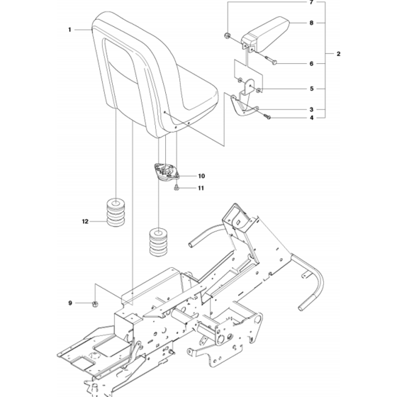 Seat Assembly for Husqvarna PROFLEX 21 Riders