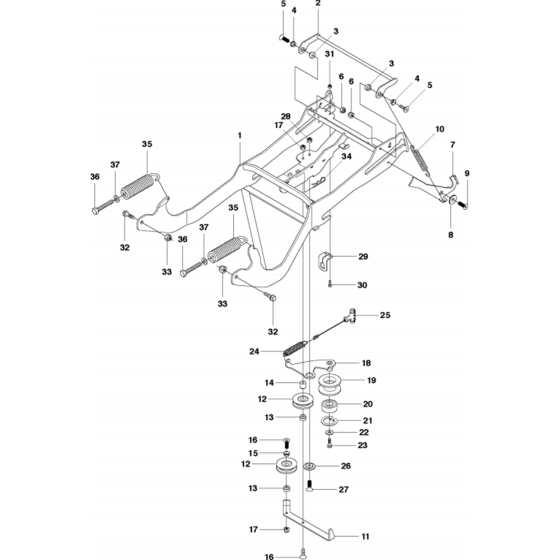 Frame Assembly for Husqvarna PROFLEX 21 Riders