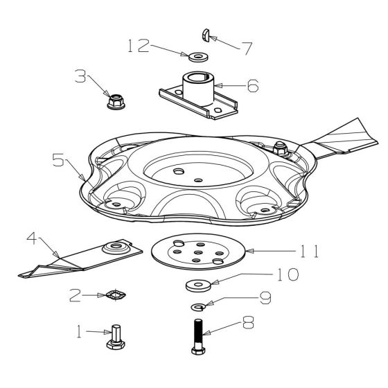 Blade (540mm) Assembly for Morrison Prosmart SP (2021 Jun 465872) Power Drive Mower