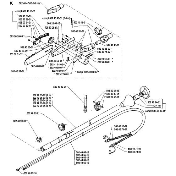 Saw Head Assembly for Husqvarna PS50 Pole Pruners