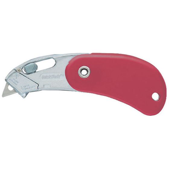 Pocket Safety Cutter Spring Back Safety Slider Right /Left Handed - Red