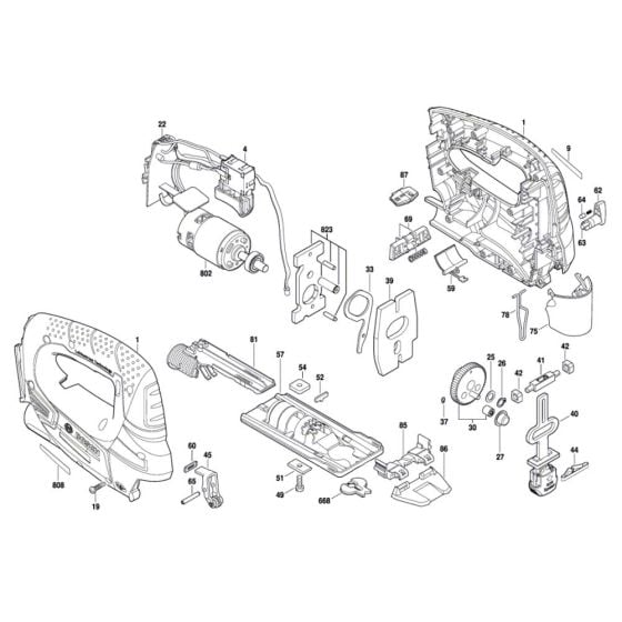 Cordless Jigsaw Assembly for Bosch PST 18 LI