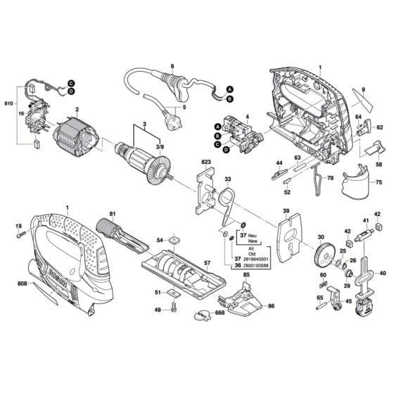 Jig Saw Assembly for Bosch PST 800 PEL