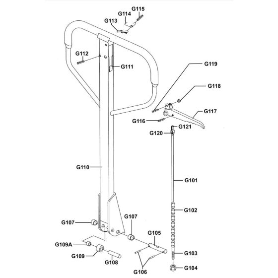 Handle Assembly for PT1150SC Pallet Truck