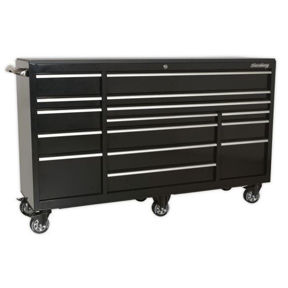 Rollcab 15 Drawer 1845mm Heavy-Duty Black Sealey Part No. PTB183015