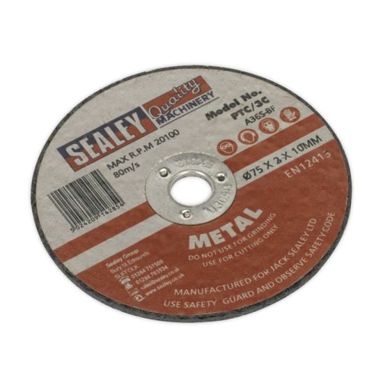 Cutting Disc Dia.75 x 2mm 10mm Bore Sealey Part No. PTC/3C