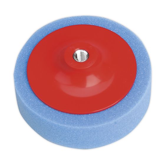 Buffing & Polishing Foam Head Dia.150 x 50mm M14 x 2mm Blue/Medium Sealey Part No. PTC/CH/M14-B