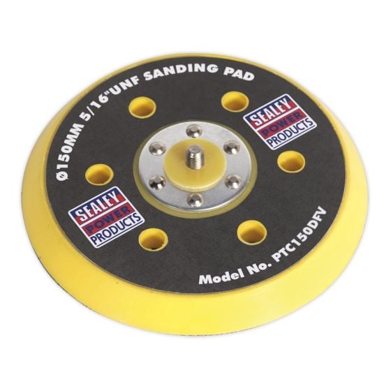 DA Dust-Free Backing Pad for Hook & Loop Discs Dia.145mm 5/16"UNF Sealey Part No. PTC150DFV