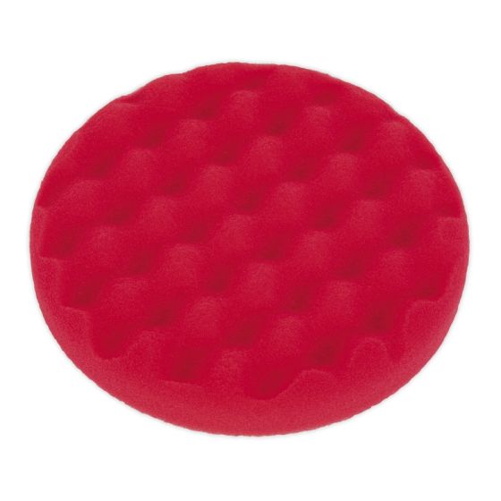 Buffing & Polishing Foam Head Hook & Loop Dia.150 x 25mm Red/Ultra Soft Sealey Part No. PTCCHW150R