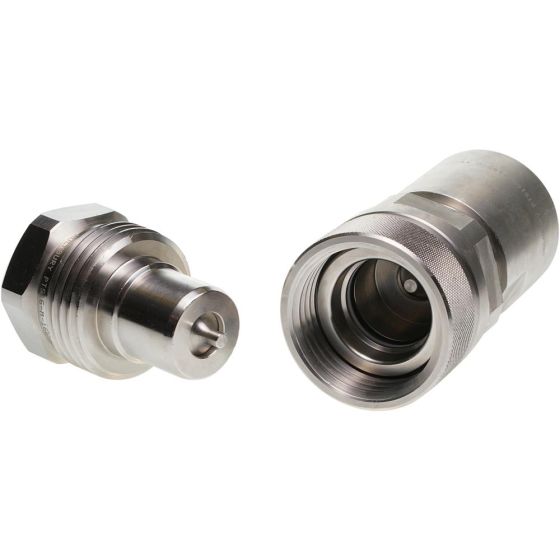 AISI 316 Screw Coupling Viton 600 Bar MWP, Series: PTS, Thread Size: 08 (1/2"), Gender: Female