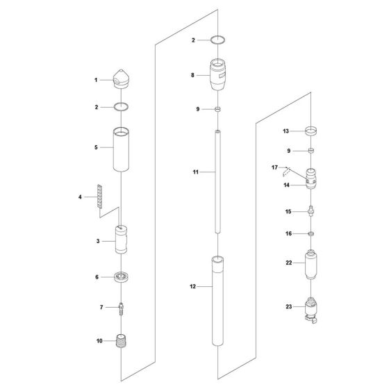 Complete Assembly for Husqvarna PV 37 Poker