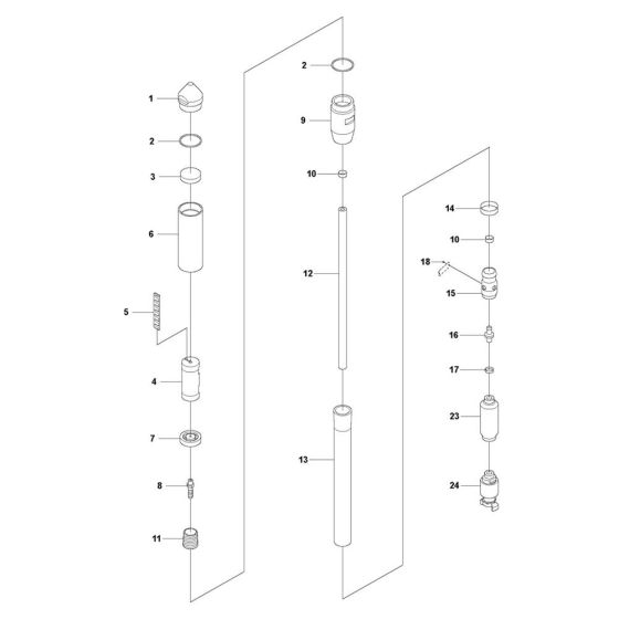 Complete Assembly for Husqvarna PV 47 Poker