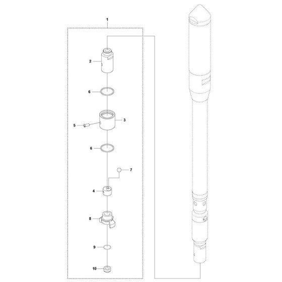 Quick Coupling Assembly for Husqvarna PV Series Poker