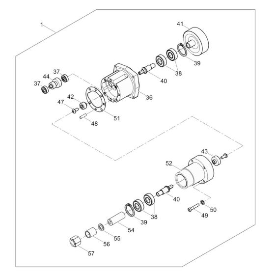 Transmission Assembly for Wacker PV35A Vibrator