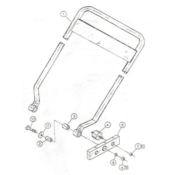 Handle Assembly for Wacker PVP75A Plate Compactor