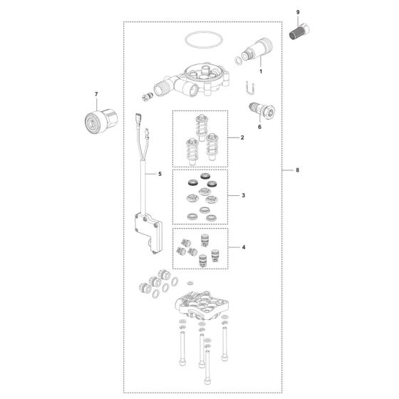 Pump Assembly for Husqvarna PW 130 Pressure Washer