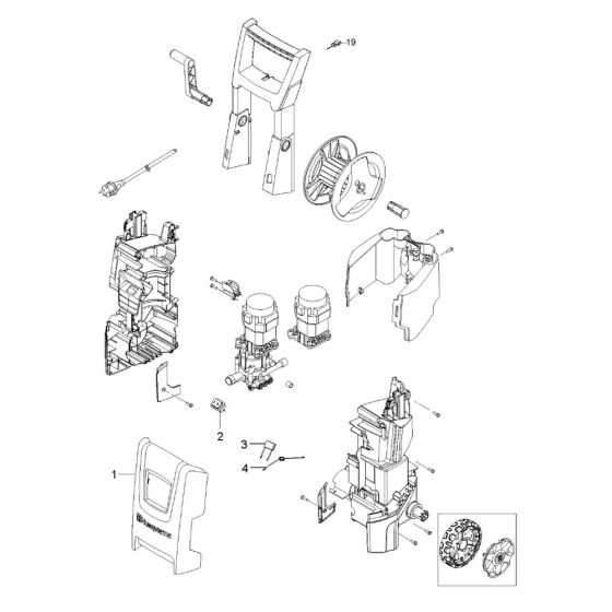 Front Cover Assembly for Husqvarna PW 235 Pressure Washer