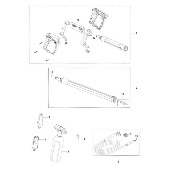 Accessories for Husqvarna PW 240 Pressure Washer