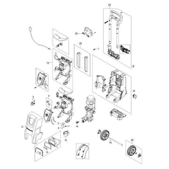 Complete Assembly for Husqvarna PW 345C Pressure Washer