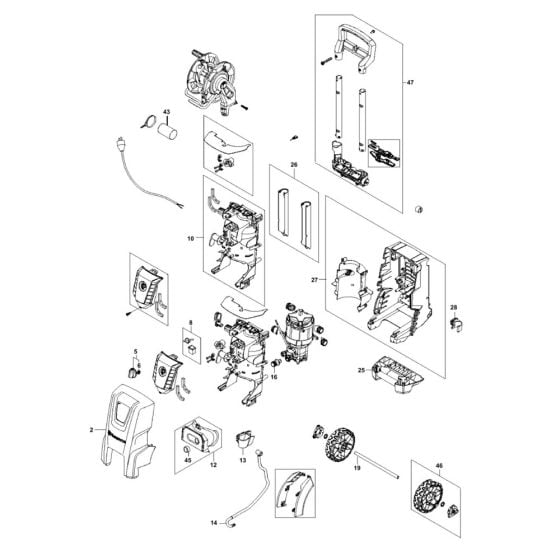 Complete Assembly for Husqvarna PW 350 Pressure Washer