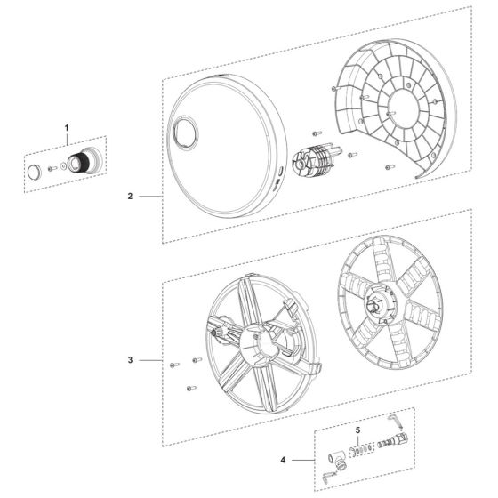 Hose Reel Assembly for Husqvarna PW 360 (2024) Pressure Washer