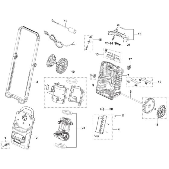 Frame Assembly for Husqvarna PW 370 Pressure Washer