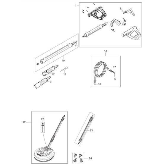 Accessories for Husqvarna PW 460 Pressure Washer