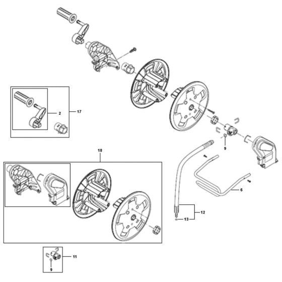 Hose Reel Assembly for Husqvarna PW 480 Pressure Washer