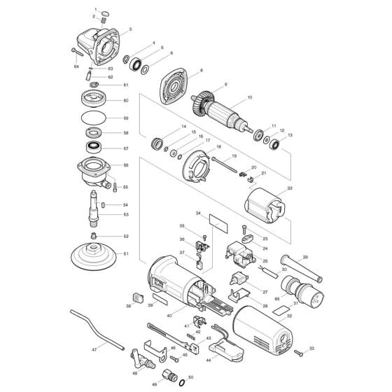 Complete Assembly for Makita PW5000C Polisher