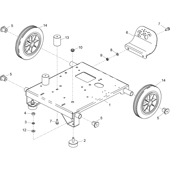 Chassis Assembly (PWX 08/180) for Belle PWX Range Pressure Washers