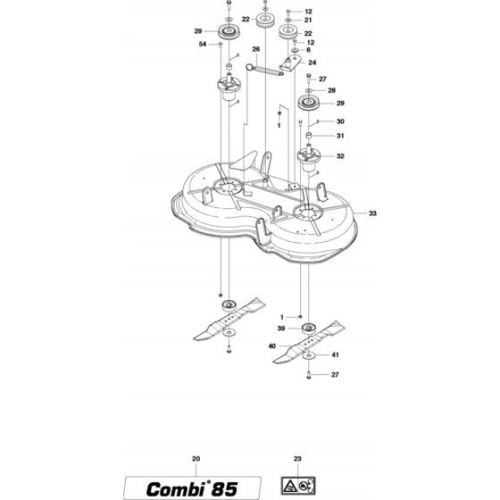 Mower Deck/Cutting Deck Assembly-2 for Husqvarna R112 C Riders