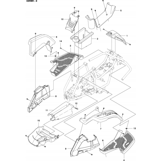 Cover Assembly-2 for Husqvarna R112 C Riders