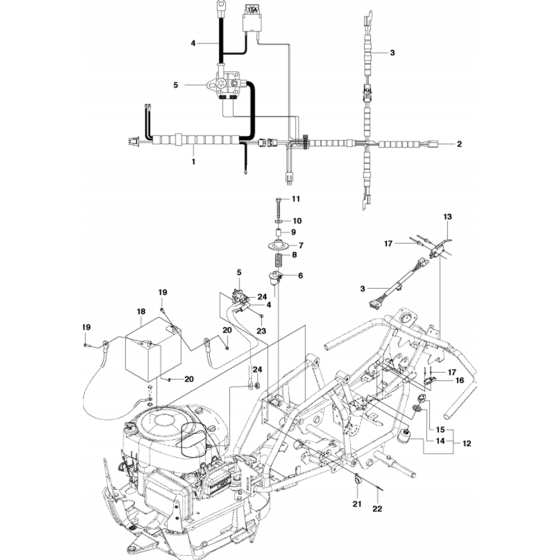 Electrical Assembly for Husqvarna R112 C5 Riders