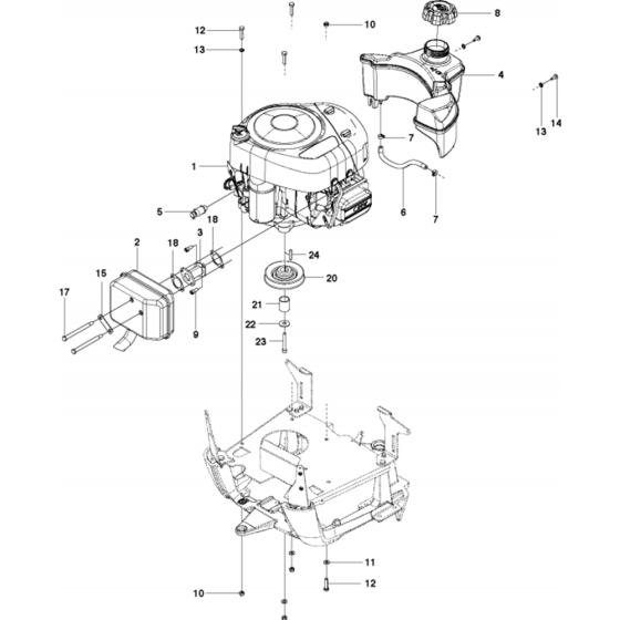 Engine Assembly for Husqvarna R112 C5 Riders