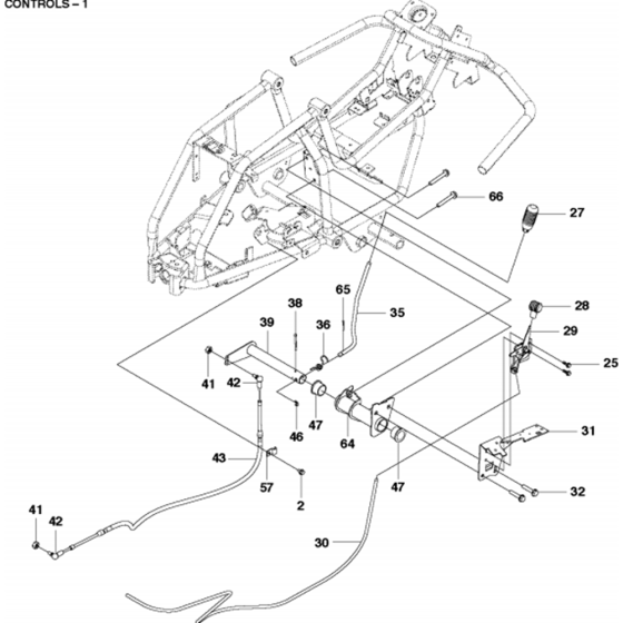 Controls Assembly-1 for Husqvarna R112 C5 Riders