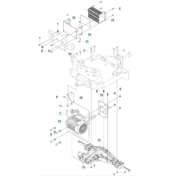 Propulsion Assembly for Husqvarna R 112iC Ride-On Mower