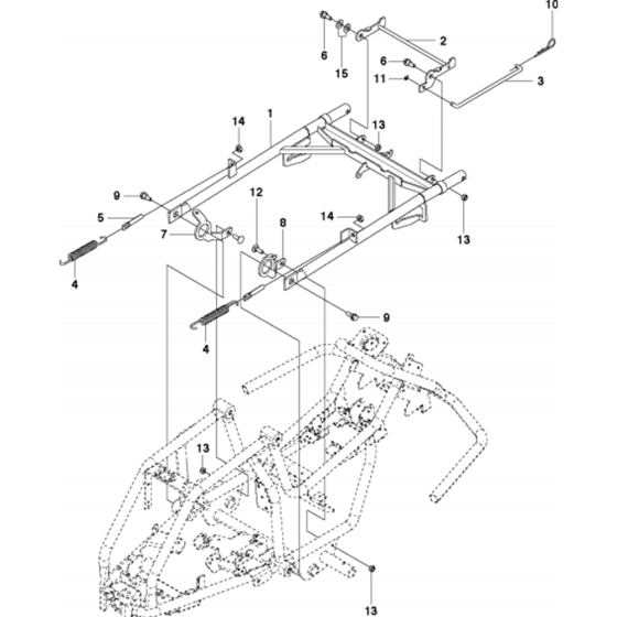 Frame Assembly for Husqvarna R115 C Riders