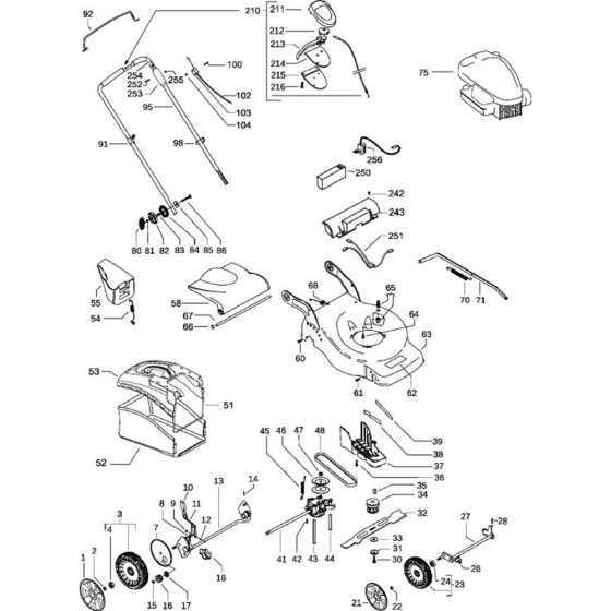 Product Complete Assembly for Husqvarna R147 SPE Lawn Mowers