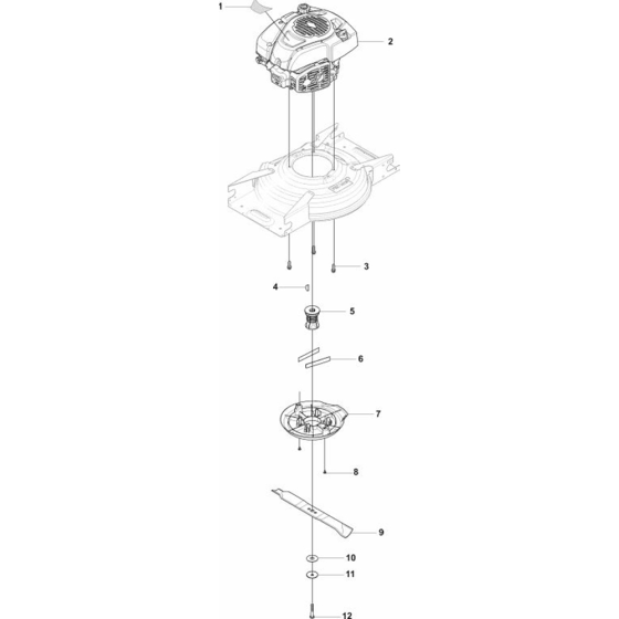 Engine Assembly for Husqvarna R148 SV Lawn Mowers