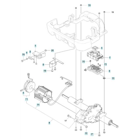 Transmission Assembly for Husqvarna R 200iX Ride-On Mower