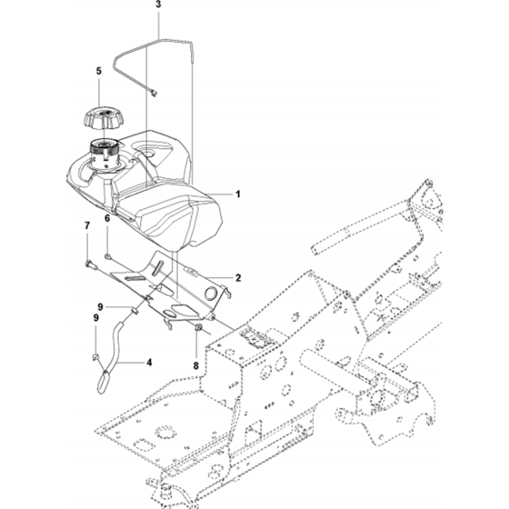 Fuel System Assembly for Husqvarna R213 C Riders