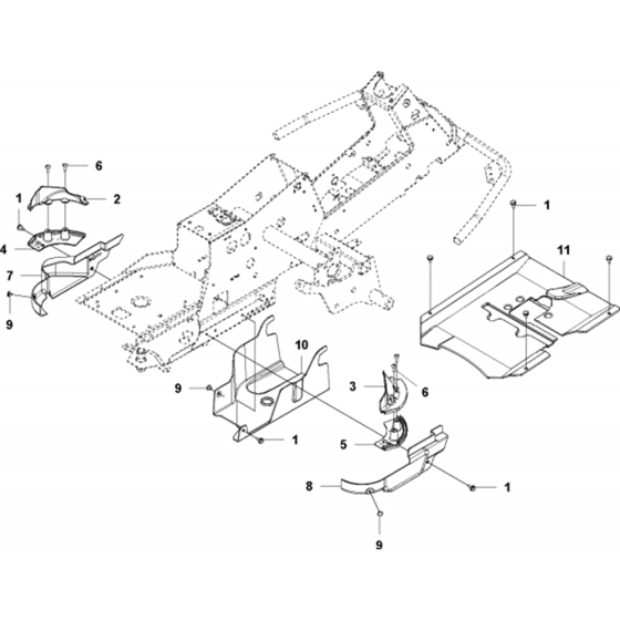 Cover Assembly-3 for Husqvarna R213 C Riders