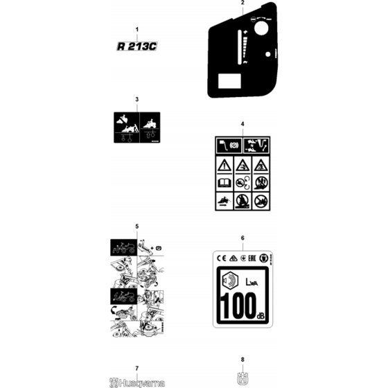 Decals for Husqvarna R213 C Riders