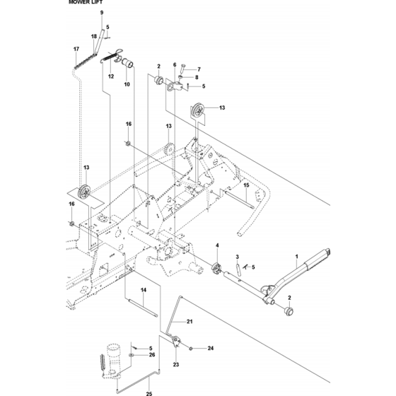 Mower Lift/Deck Lift Assembly for Husqvarna R213 C Riders